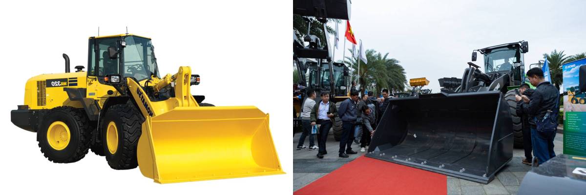 So sánh xúc lật Komatsu W320 và XCMG XC958-EV – Đâu là lựa chọn tốt hơn?